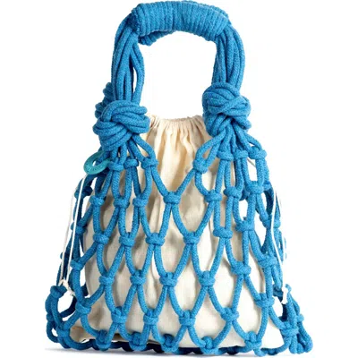 Tin Marin Trenza Macrame Net Bag In Blue