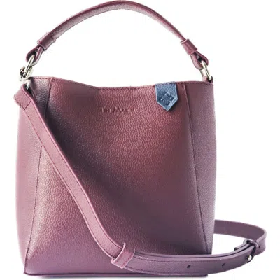 Tin Marin Yaya Leather Bucket Bag In Burgundy