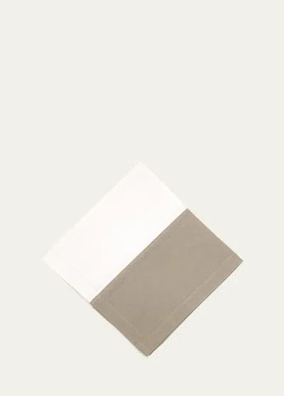 Tina Chen Designs Color Block Grey Napkin In Brown