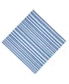 Tina Chen Designs Cotton Stripe Napkins, Set Of 4 In Blue