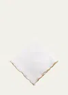 Tina Chen Designs Golden Lettuce Edge Napkin In Whitegold