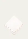 Tina Chen Designs Orange Petal Embroidered Napkin In White Yellow