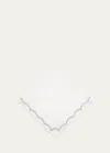 Tina Chen Designs Red Petal Embroidered Napkin In White Red