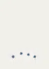 Tina Chen Designs Starbust Blue Cocktail Napkins, Set Of 4 In Whitequarry