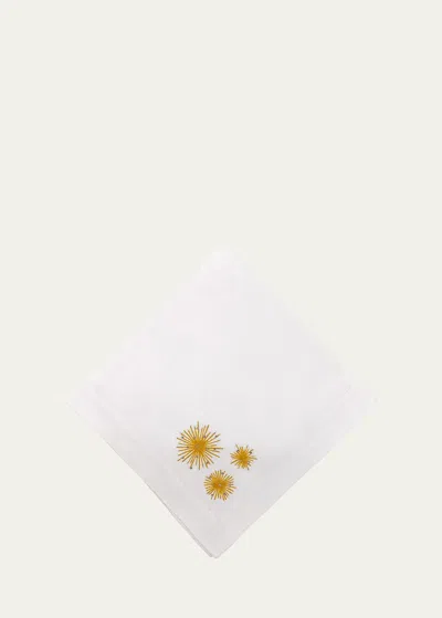Tina Chen Designs Starbust Napkin In White