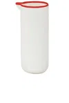 Tina Frey Designs Carafe In Red Rim