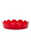 Tina Frey Designs Fleur Resin Tray In Red