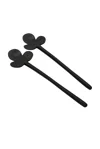 Tina Frey Designs Fleur Serving Set In Black