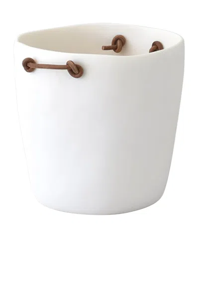 Tina Frey Designs Leather Handle Champagne Bucket In White