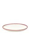 Tina Frey Designs Medium Platter In Red Rim