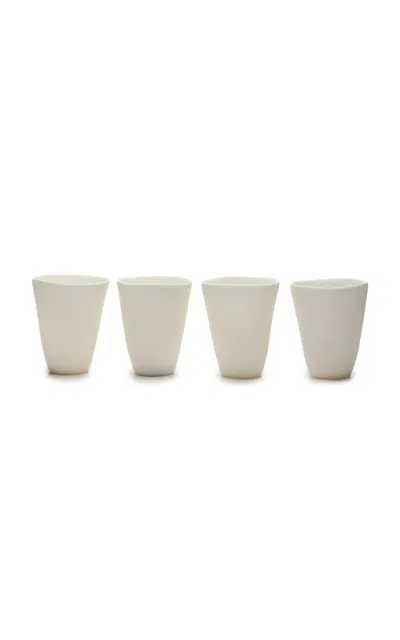 Tina Frey Designs Sculpt Set-of-four Resin Cups In White