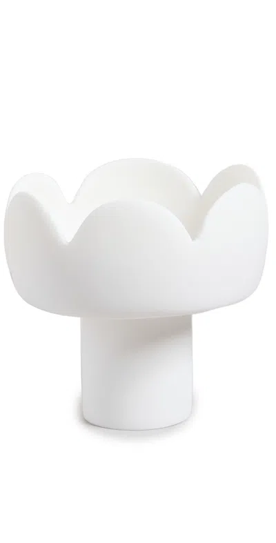 Tina Frey Fleur Medium Footed Bowl In White