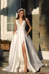 Tina Holly Bb209w A Line Long Ball Gown Wedding Dress In White