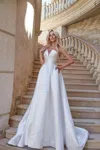 Tina Holly Ta611w Long Ball Gown Simple Wedding Dress In White