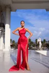 Tina Holly Tt002 Fitted Slit Long Formal Prom Dress In Red