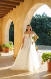 Tina Holly Tw480 Long Floral Bridal Gown A Line Corset Wedding Dress In White