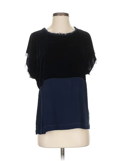 Pre-owned Tina + Jo Short Sleeve Top Black Cold Shoulder Neckline Tops