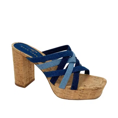 Tina Rose Women's Georgia Heels In Denim In Multi