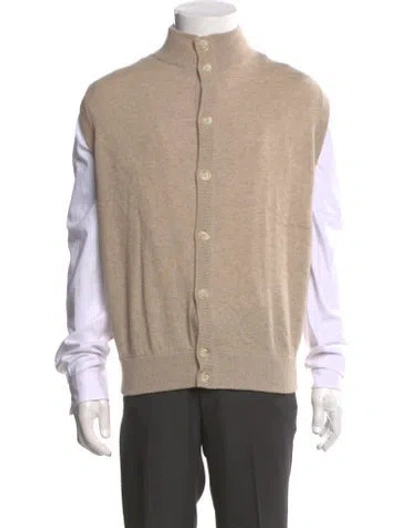 Pre-owned Tincati Cashmere Mock Neck Sweater Vest In Neutral