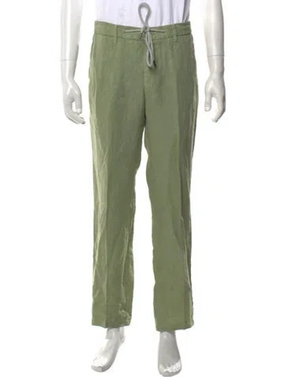 Pre-owned Tincati Linen Chinos In Green