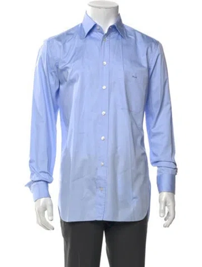 Pre-owned Tincati Long Sleeve Dress Shirt In Blue