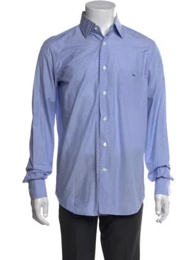 Pre-owned Tincati Long Sleeve Dress Shirt In Blue