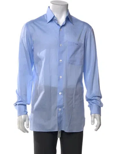 Pre-owned Tincati Long Sleeve Dress Shirt In Blue