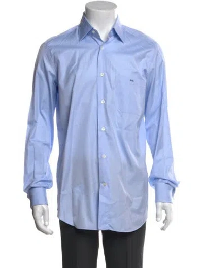 Pre-owned Tincati Long Sleeve Dress Shirt In Blue