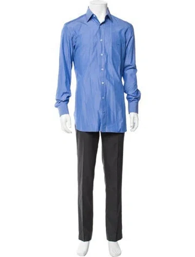 Pre-owned Tincati Long Sleeve Dress Shirt In Blue