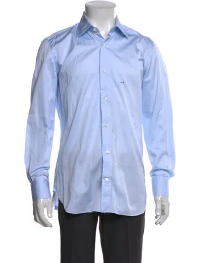 Pre-owned Tincati Long Sleeve Dress Shirt In Blue
