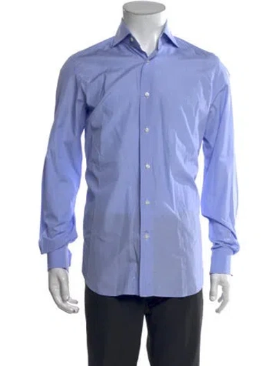 Pre-owned Tincati Long Sleeve Dress Shirt In Blue