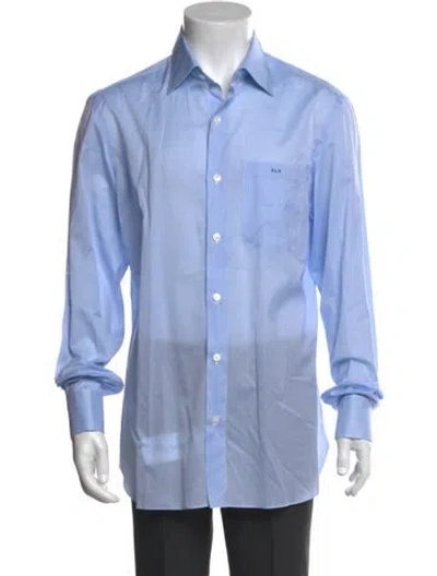 Pre-owned Tincati Long Sleeve Dress Shirt In Blue