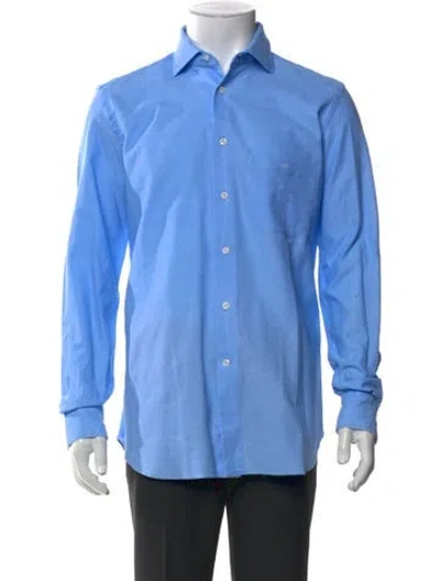 Pre-owned Tincati Long Sleeve Dress Shirt In Blue