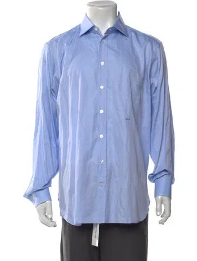 Pre-owned Tincati Long Sleeve Dress Shirt In Blue