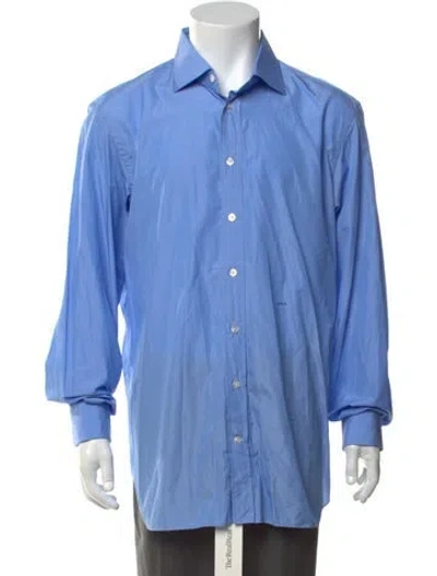Pre-owned Tincati Long Sleeve Dress Shirt In Blue