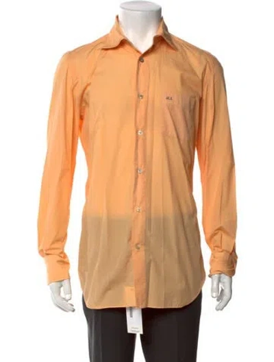 Pre-owned Tincati Long Sleeve Dress Shirt In Orange