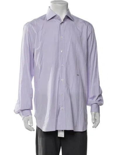 Pre-owned Tincati Long Sleeve Dress Shirt In Purple