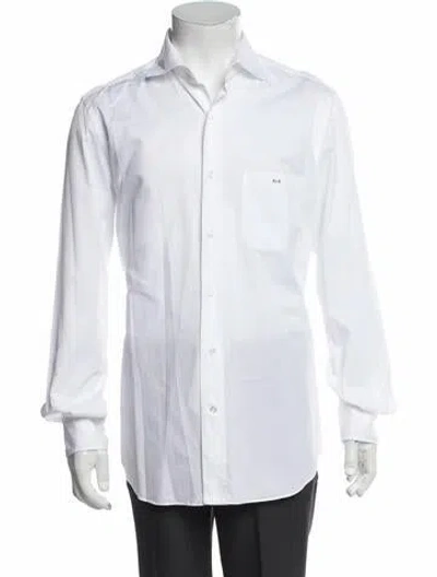 Pre-owned Tincati Long Sleeve Dress Shirt In White