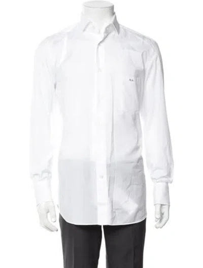 Pre-owned Tincati Long Sleeve Dress Shirt In White