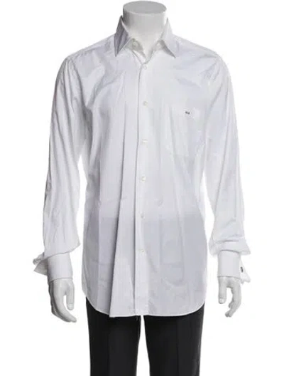 Pre-owned Tincati Long Sleeve Dress Shirt In White