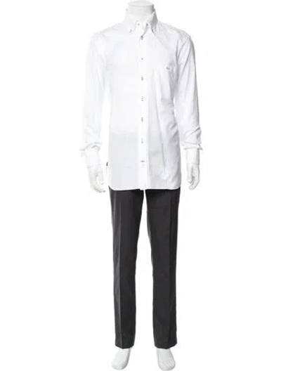 Pre-owned Tincati Long Sleeve Dress Shirt In White