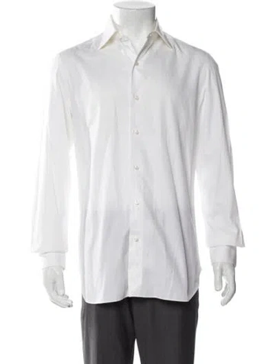 Pre-owned Tincati Long Sleeve Dress Shirt In White