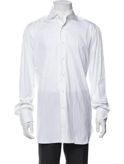 Pre-owned Tincati Long Sleeve Dress Shirt In White