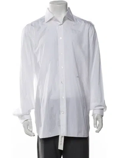 Pre-owned Tincati Long Sleeve Dress Shirt In White