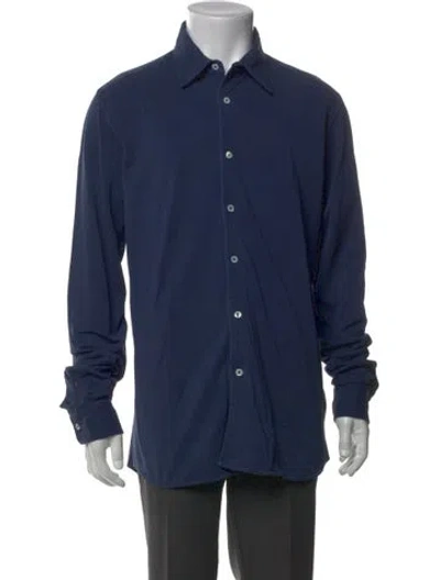 Pre-owned Tincati Long Sleeve Shirt In Blue