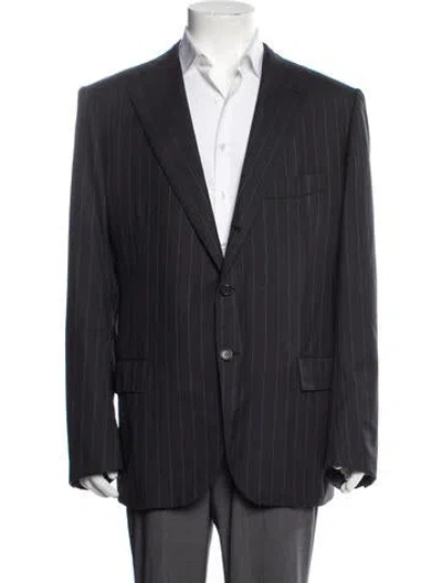 Pre-owned Tincati Striped Blazer In Gray