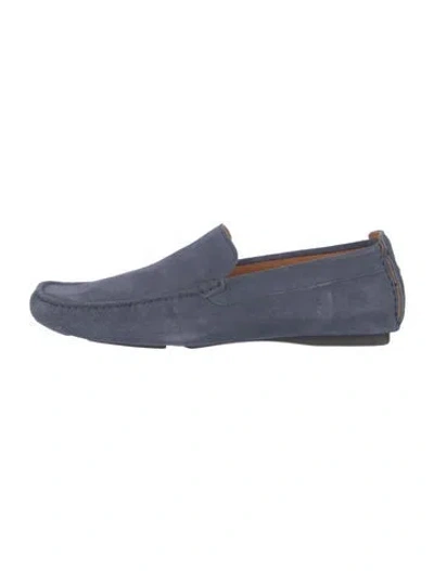 Pre-owned Tincati Suede Loafers In Blue