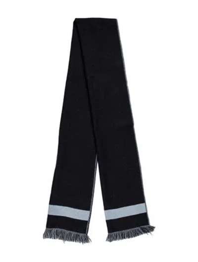 Pre-owned Tincati Wool Striped Scarf In Blue