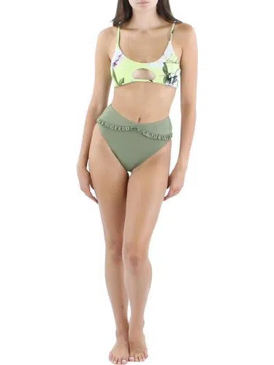 Tinibikini Womens Nylon Bikini Swim Top In Multi