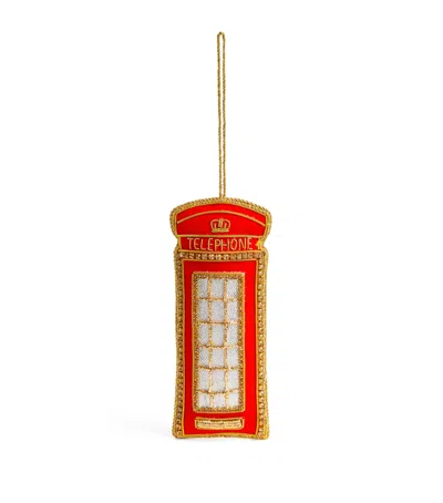 Tinker Tailor Crystal-trim Telephone Box Tree Decoration